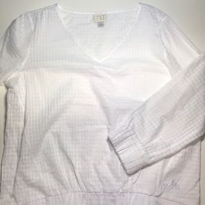 White checkered blouse